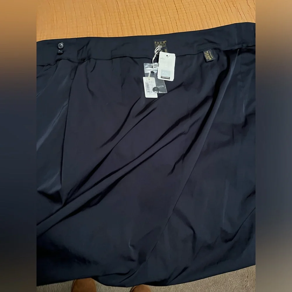 NWT PAUW Amsterdam Navy Bubble Hem Wrap Skirt Size 2 *FLAWS* (Retail $695)